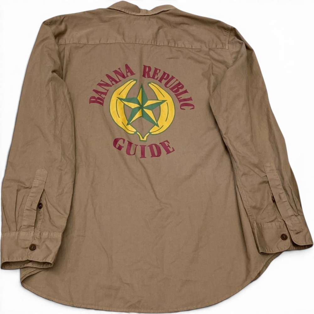 Banana Republic Heritage Guide Reissue Khaki Button Down Shirt Large BR/HTG-SF78 - Picture 4 of 6